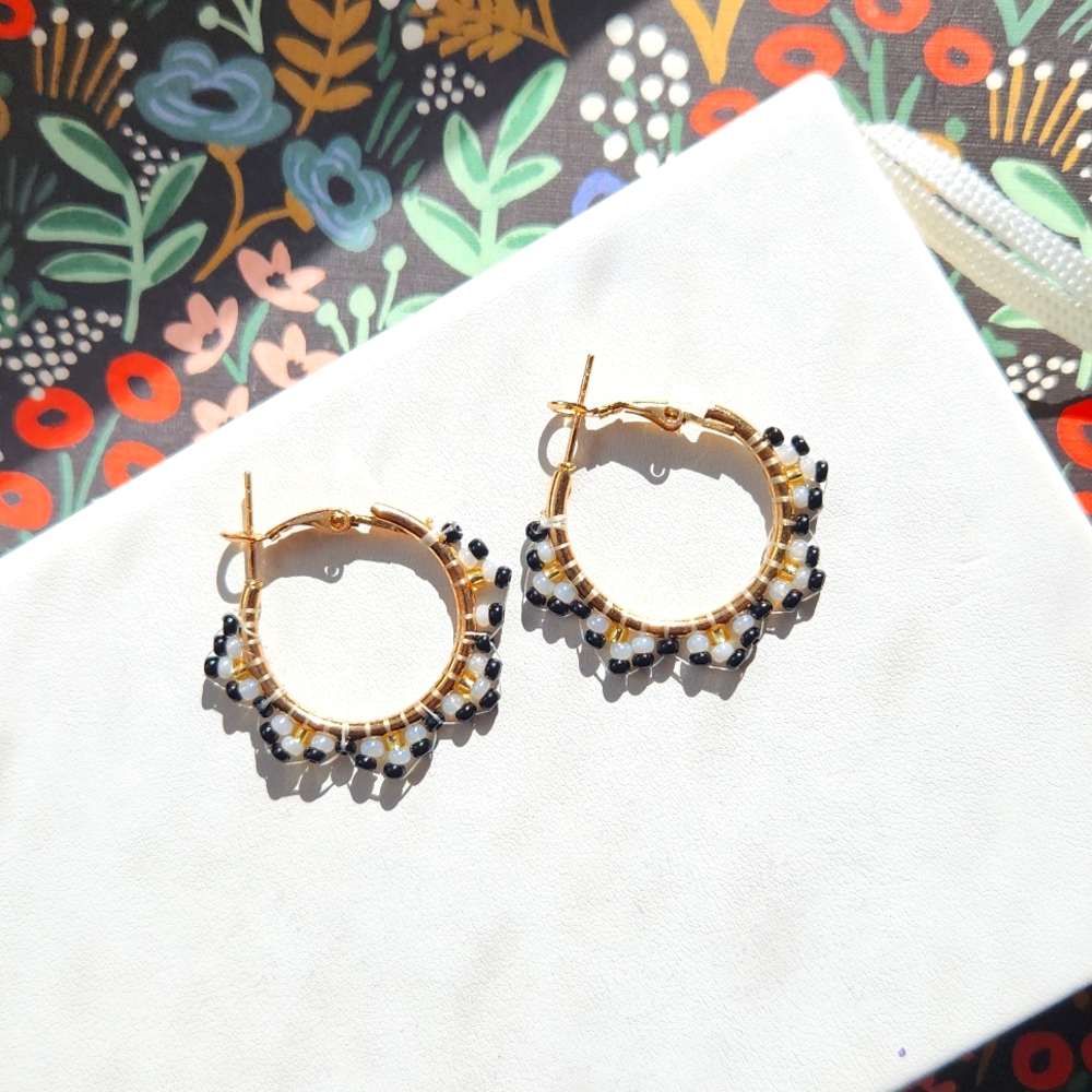 Beaded flower earring